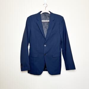 Theory Men's Blazer Size 36 Regular Navy Blue Wool 36R Business Staple Luxury